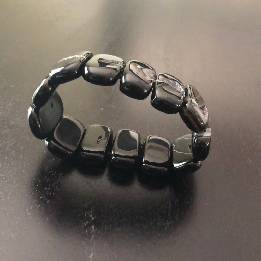 Agate Geode Bangle Stretch Bracelet - image 5